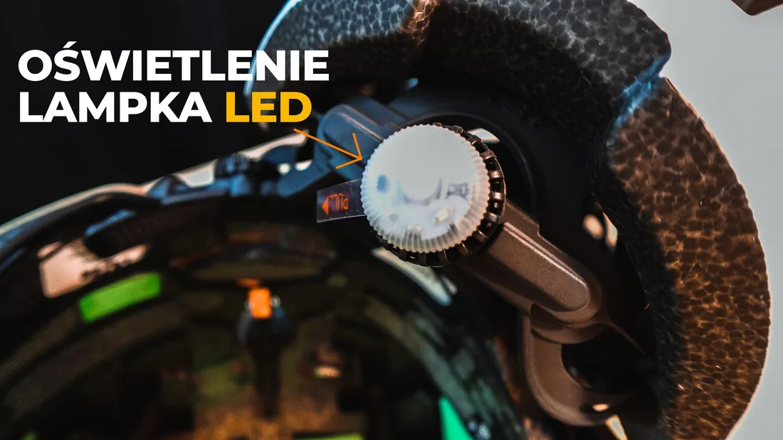 Lampka LED w kasku rolkowym