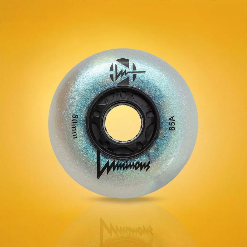 Świecące kółka Luminous LED 80mm/85a ciemna perła z brokatem (4szt.)