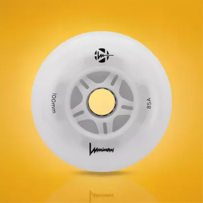 Świecące kółka Luminous LED 100 mm / 85A białe (3 szt.)