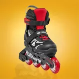 Rolki dziecięce Rollerblade Microblade czarno-czerwone