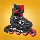 Rolki dziecięce Rollerblade Microblade czarno-czerwone