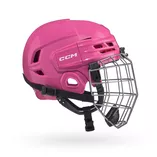Kask hokejowy CCM Tacks 70 Combo Junior różowy
