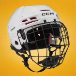 Kask hokejowy CCM Tacks 70 Combo Senior biały