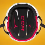Kask hokejowy CCM Tacks 70 Combo Senior biały