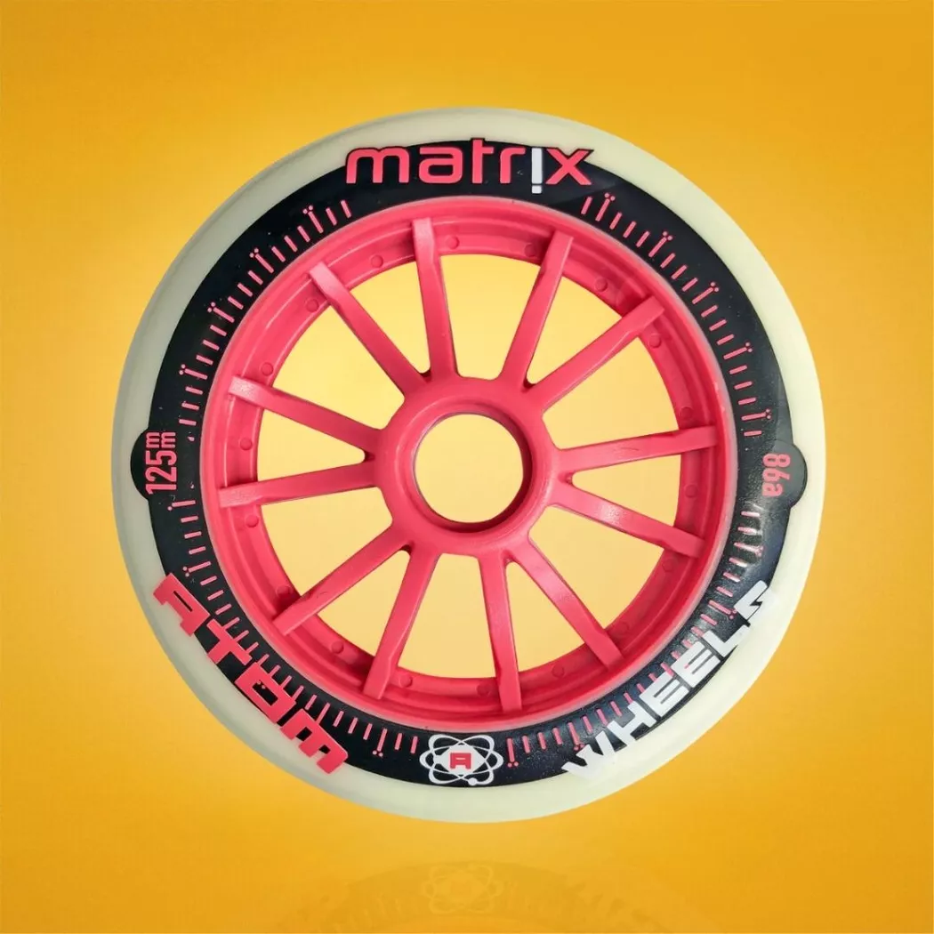 Kółka Atom Wheels Matrix 125mm 86A czerwone (6szt)