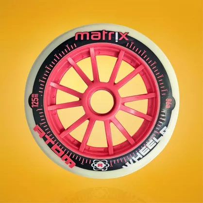 Kółka do rolek Atom Wheels Matrix 125mm/86a czerwone (6 szt.)