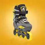 Rolki dziecięce Rollerblade Apex szaro-żółte