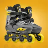Rolki dziecięce Rollerblade Apex szaro-żółte