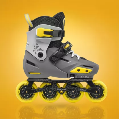 Rolki dziecięce Rollerblade Apex szaro-żółte