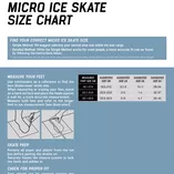 Tabela rozmiarów Łyżwy dziecięce regulowane Bladerunner Micro XT Ice czarno-czerwone