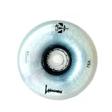 Świecące kółka do wrotek Luminous LED 65x37mm/78a biała perła z brokatem (4szt.)