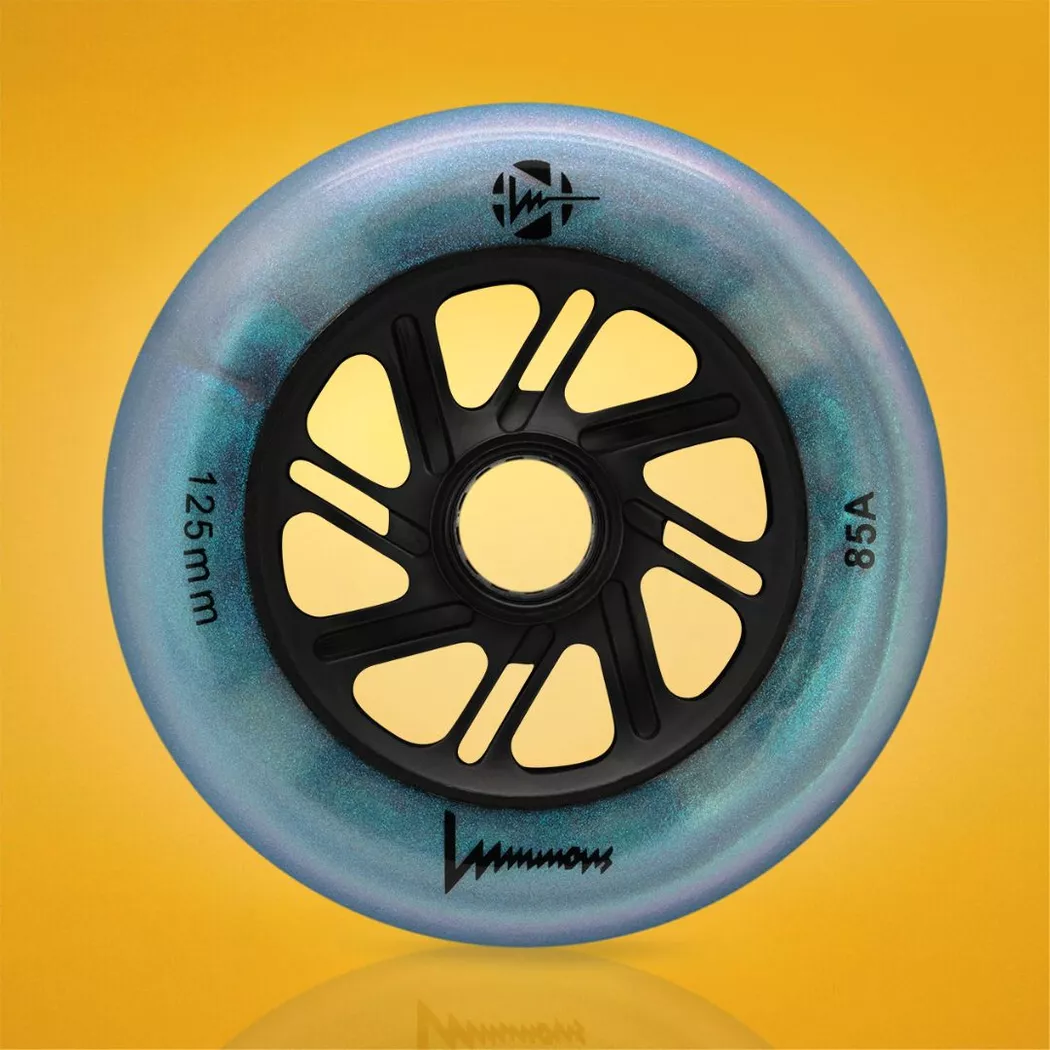 Kółka FR Skates Luminous LED 125mm/85a ciemna perła z brokatem (3szt.)