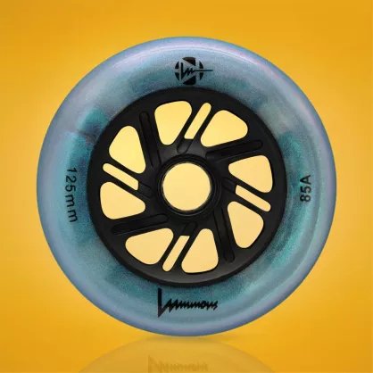 Kółka FR Skates Luminous LED 125 mm / 85A ciemna perła z brokatem (3 szt.)