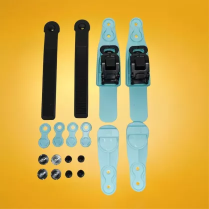 Zestaw dolnych klamer FR Double Strap jasno-niebieski ze śrubami L+P