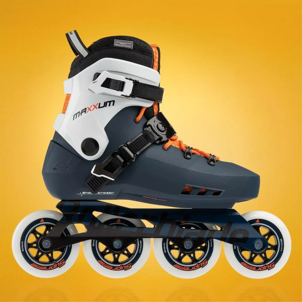 Rolki Rollerblade Maxxum Edge 90 pomarańczowo-granatowe