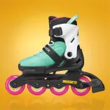Rolki dziecięce Rollerblade Microblade XT czarno-miętowo-różowe