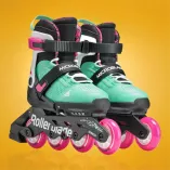 Rolki dziecięce Rollerblade Microblade XT czarno-miętowo-różowe
