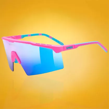 Okulary przeciwsłoneczne UVEX Flowline Pink Matt / Mirror Blue