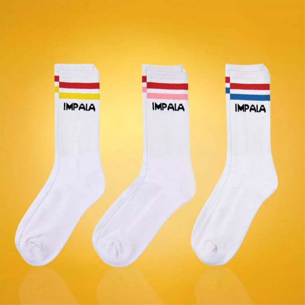 Skarpetki Impala Stripe Sock białe (3 pak)