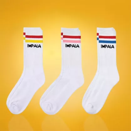Skarpetki Impala Stripe Sock białe (3 pak)