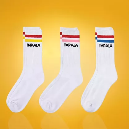 Skarpetki Impala Stripe Sock białe (3 pak)