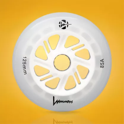 Kółka FR Skates Luminous LED 125 mm / 85A białe (3 szt.)