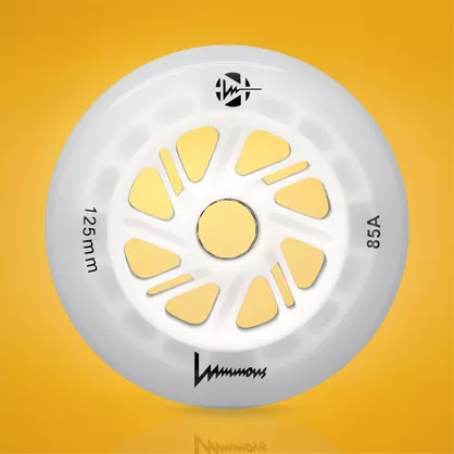 Kółka FR Skates Luminous LED 125mm/85a białe (3 szt.)