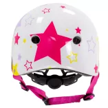 Kask dziecięcy SFR biały gwiazdy