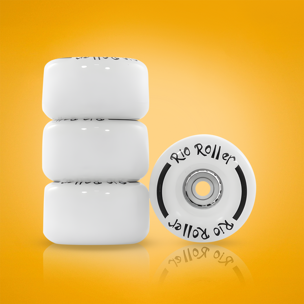 Świecące kółka do wrotek Rio Roller Light Up białe White Frost 58/32mm