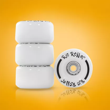 Świecące kółka do wrotek Rio Roller Light Up białe White Frost 58/32mm