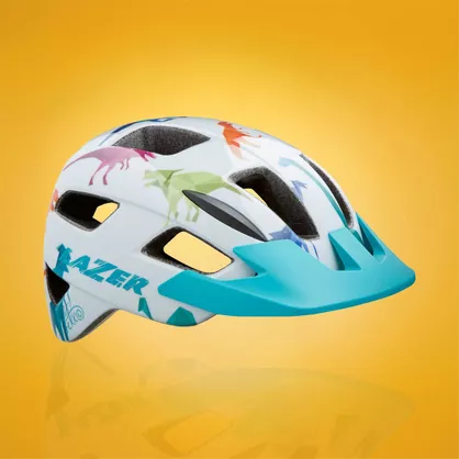Kask dziecięcy Lazer Lil Gekko biały dinozaury