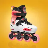 Rolki dziecięce Rollerblade Apex platynowo-koralowe