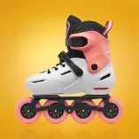 Rolki dziecięce Rollerblade Apex platynowo-koralowe
