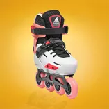 Rolki dziecięce Rollerblade Apex platynowo-koralowe