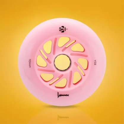 Świecące kółka Luminous LED 110 mm / 85A jasno-różowe flaming (3 szt.)