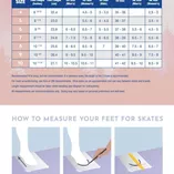 Tabela rozmiarów Łyżwy figurowe Riedell Ember Cider 