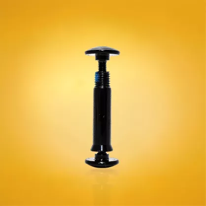 FR Skates Brake Axle one-piece steel brake axle with two screws, black