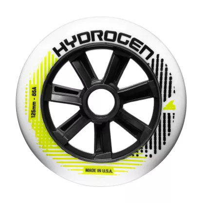 Kółka do rolek Rollerblade Hydrogen 125mm 85A biało-żółte 6szt.