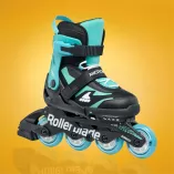 Rolki dziecięce Rollerblade Microblade czarno-turkusowe