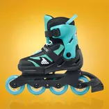 Rolki dziecięce Rollerblade Microblade czarno-turkusowe