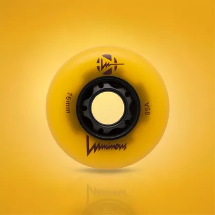Świecące kółka Luminous LED 76 mm / 85A żółte Sunray Glow (4 szt.)