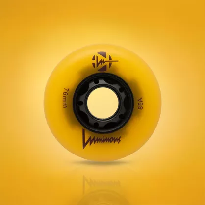 Świecące kółka Luminous LED 76mm/85a żółte sunray glow (4 szt.)