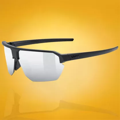 Okulary przeciwsłoneczne UVEX Vectiv set Black Matt / Mirror Silver