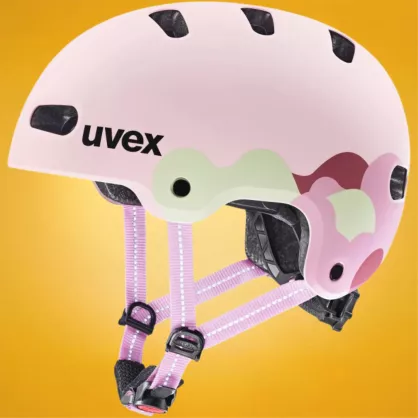 Kask dziecięcy Uvex Kid 4 Style różowy mat
