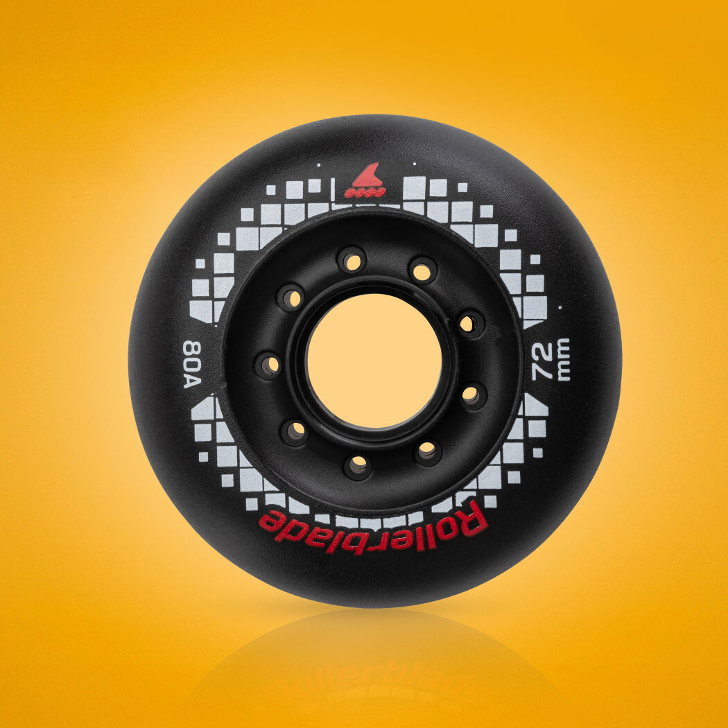 Kółka do rolek Rollerblade APEX 72mm 80A czarne (4szt.)