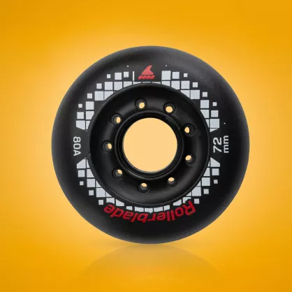 Kółka do rolek Rollerblade APEX 72mm 80A czarne (4szt.)