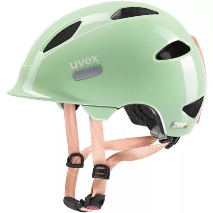 Kask dziecięcy Uvex Oyo miętowo-brzoskwiniowy połysk (Mint/Peach)
