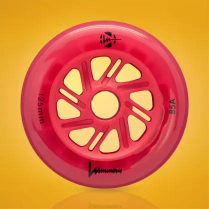 Kółka FR Skates Luminous LED 125 mm / 85A czerwone (3 szt.)