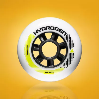 Rollerblade Hydrogen wheels 84 mm / 85A, white/lime (8 pcs)