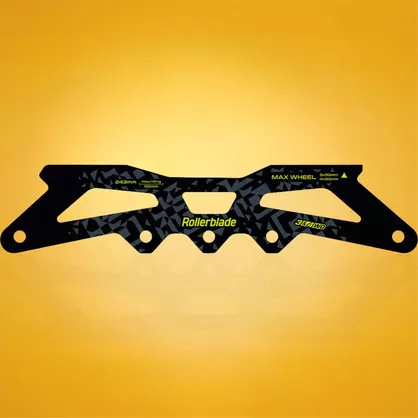 Szyny Rollerblade Apex 243mm 3x90mm/4x80mm 150mm ze śrubami czarno-limonkowe
